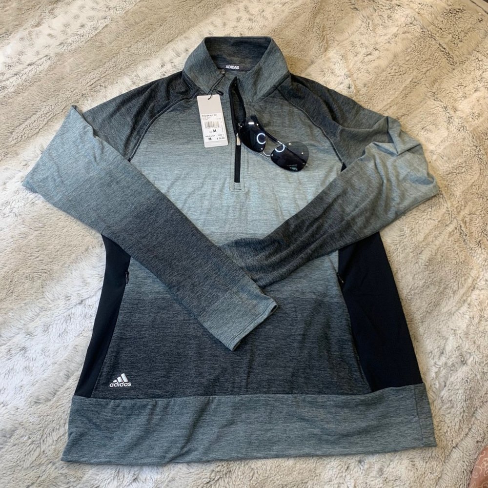 NWT Adidas women's 1/2 zip  LS top